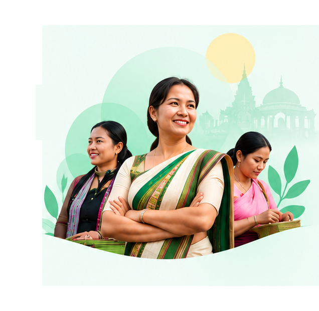 Women in Manipur working together to support their community