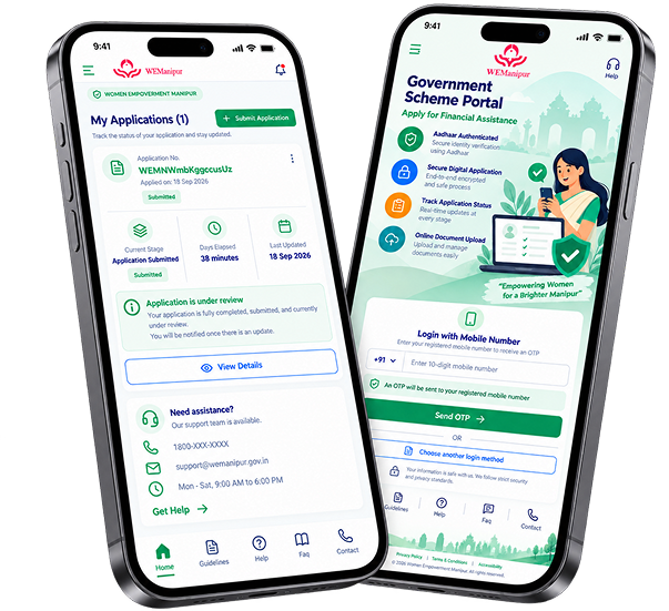 WB Scheme Portal displayed on two mobile phones
